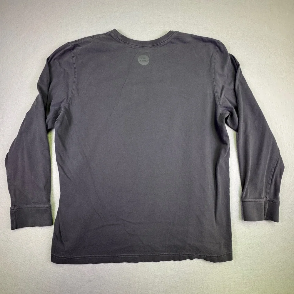 Life is Good Shirt Men's Size XL Crusher Tee Long Sleeve Cabin Gray Relaxed Fit - Picture 8 of 9